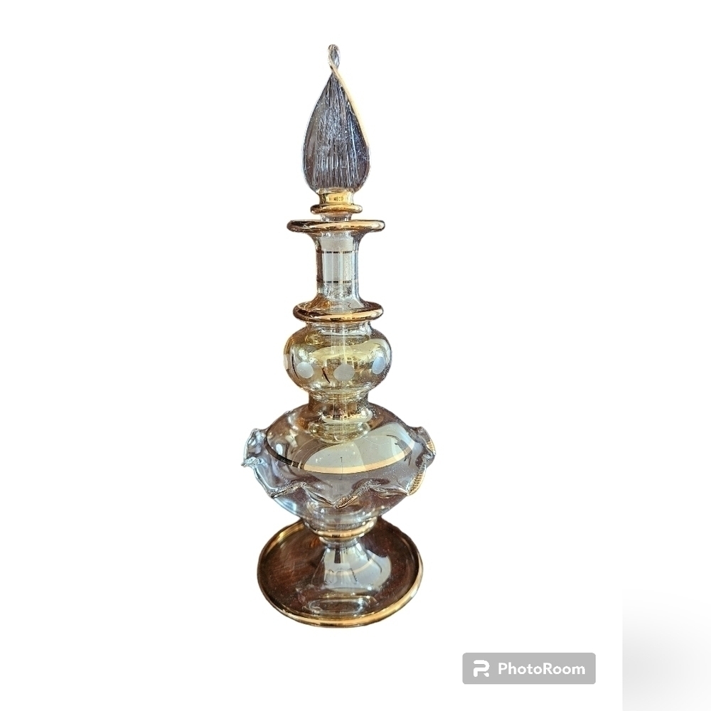 Vintage Egyptian hand blown glass perfume.